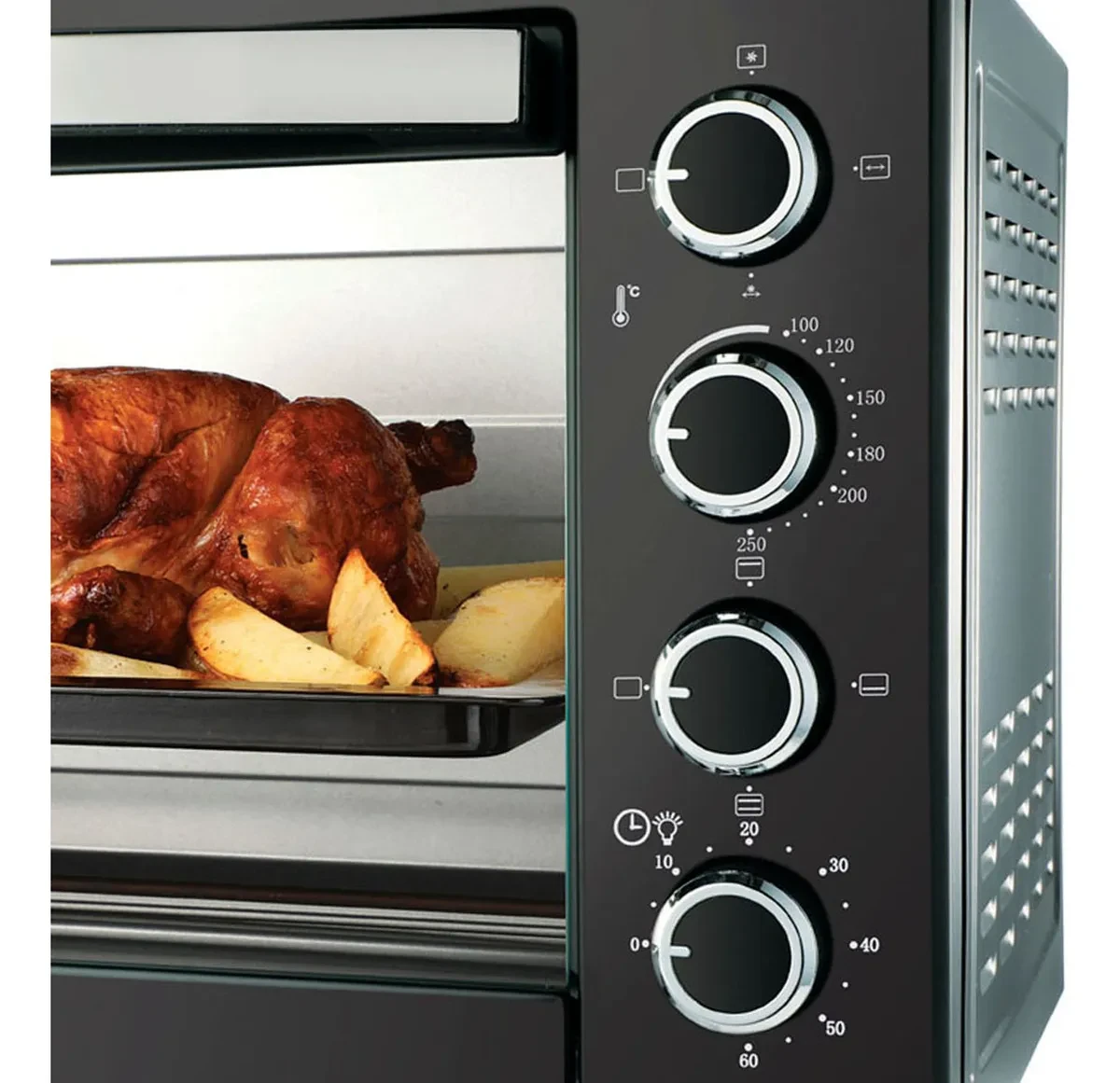Horno Electrico Smartlife Conveccion Spiedo 70 Litros Color Negro 2