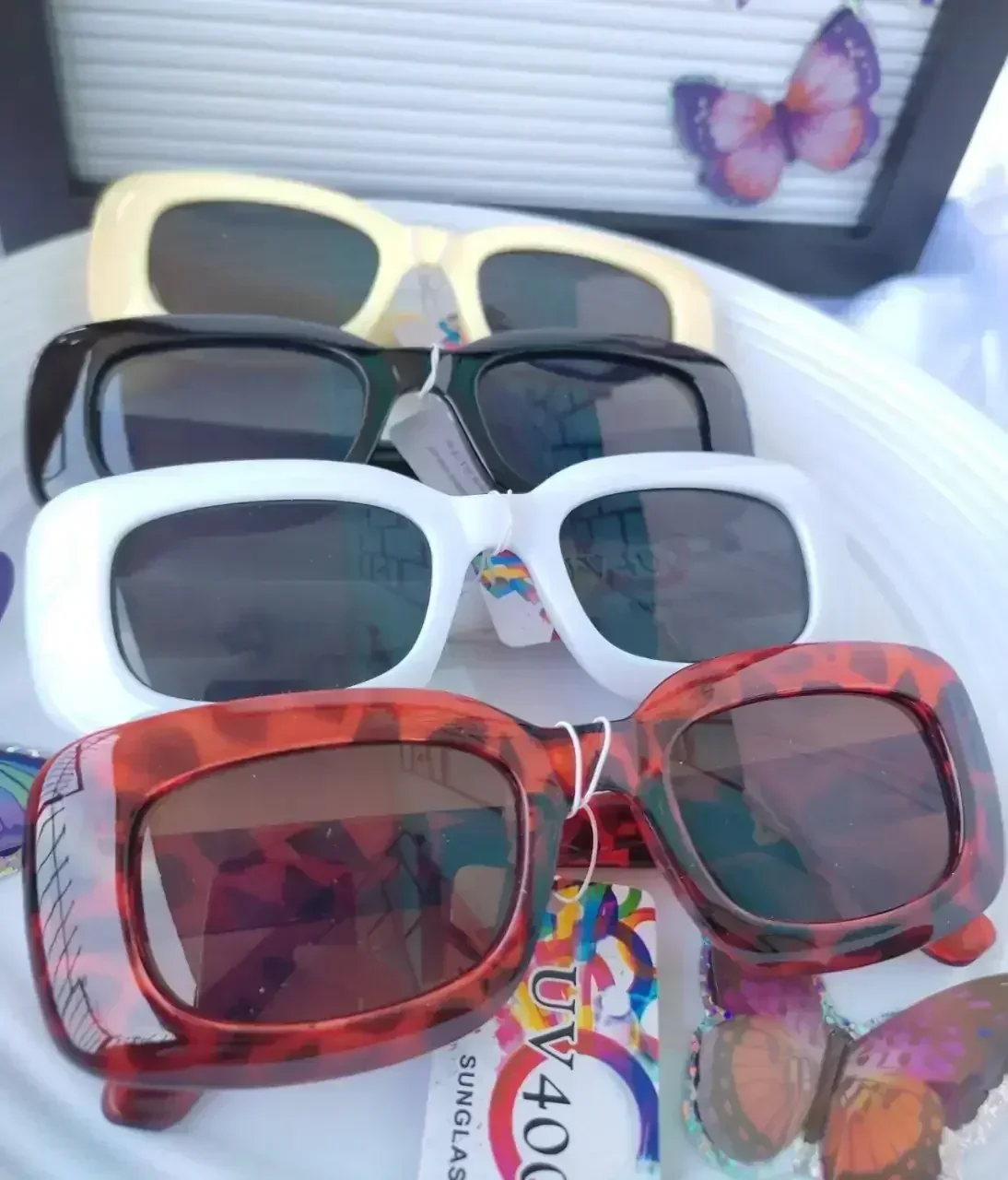 Gafas Retro cuadradas gruesas lisas