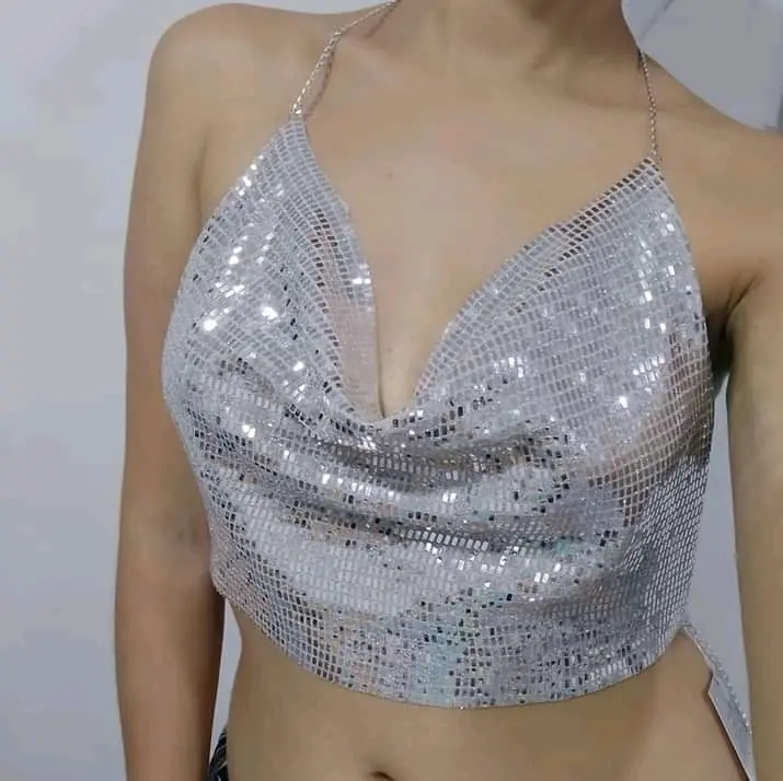 Crop tops en lentejuelas  2