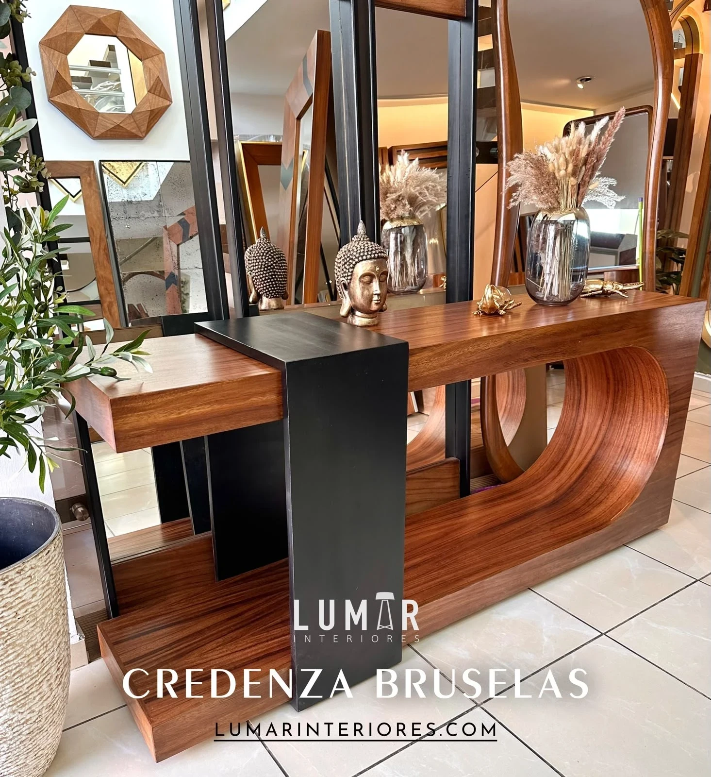 Credenza BRUSELAS Parota Black Grande 5