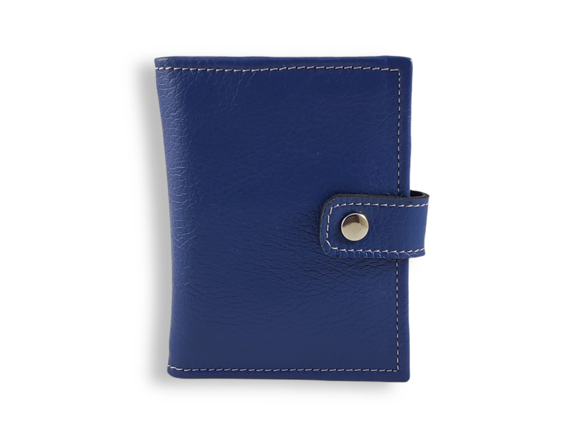 Tarjetero unisex cuero azul 