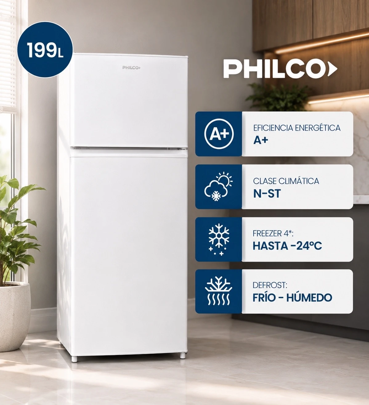 HELADERA PHILCO 199LTS BLANCA CICLICA