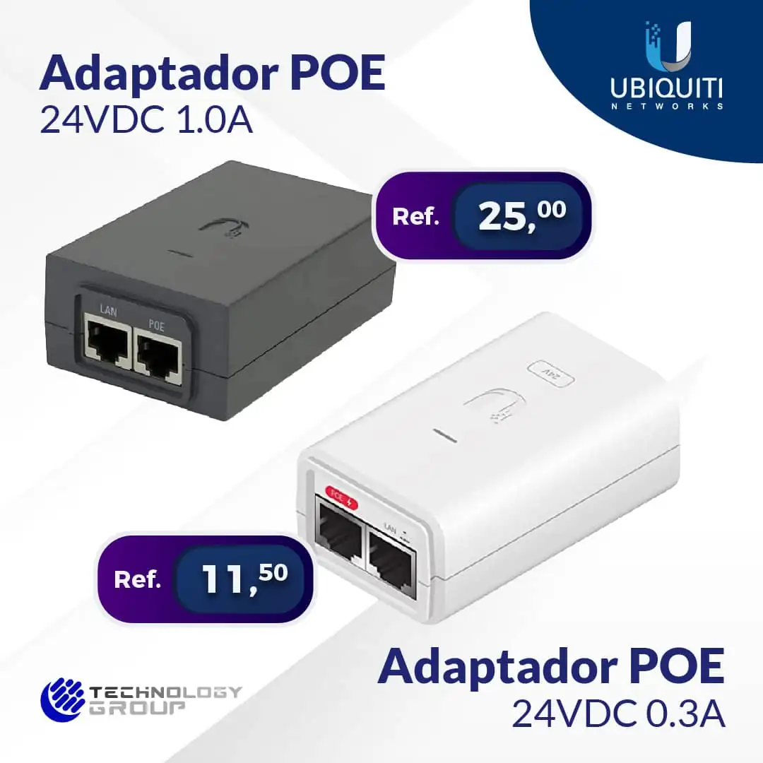 Adaptadores PoE Ubiquiti 