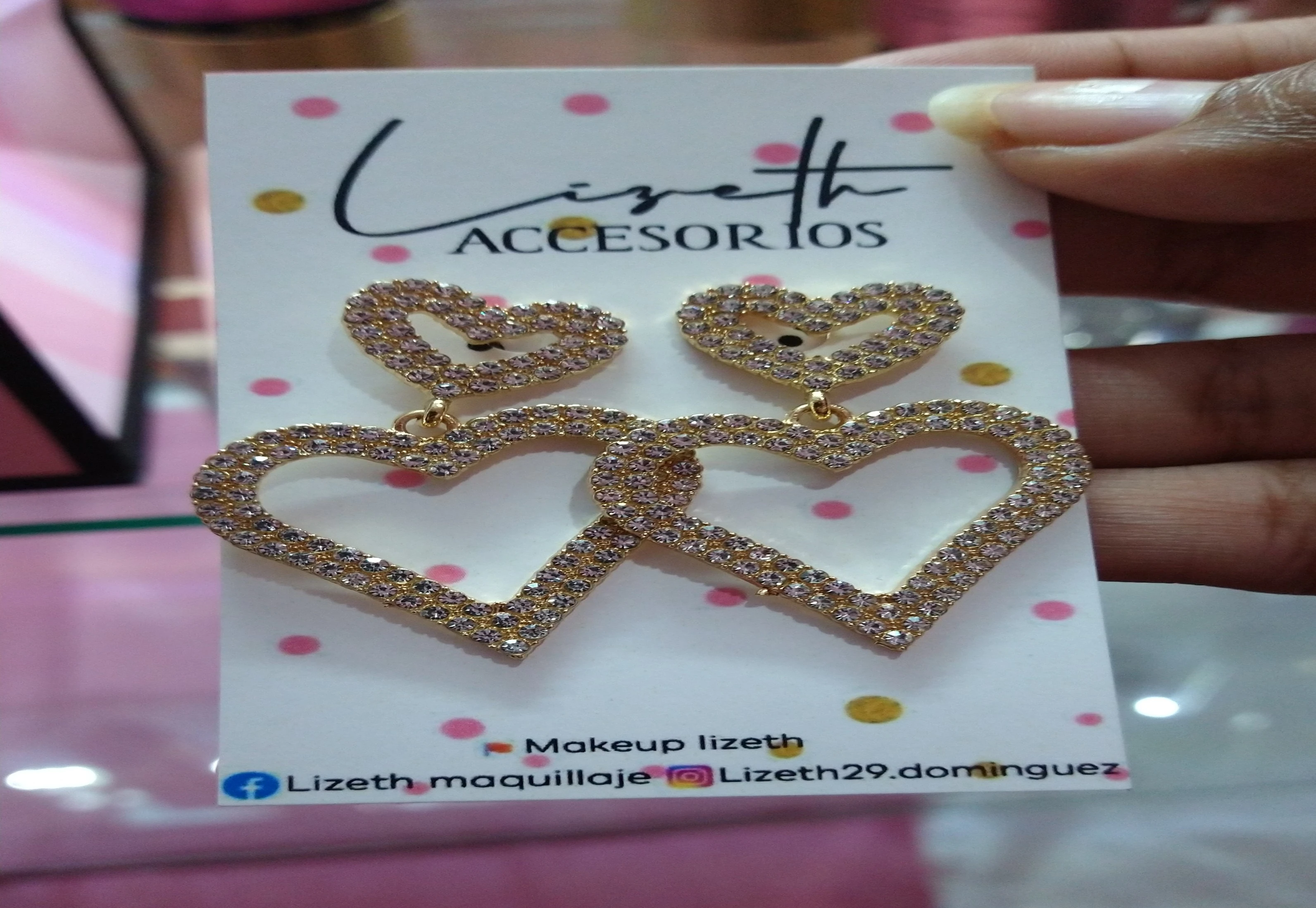Aretes de corazón colgantes 3