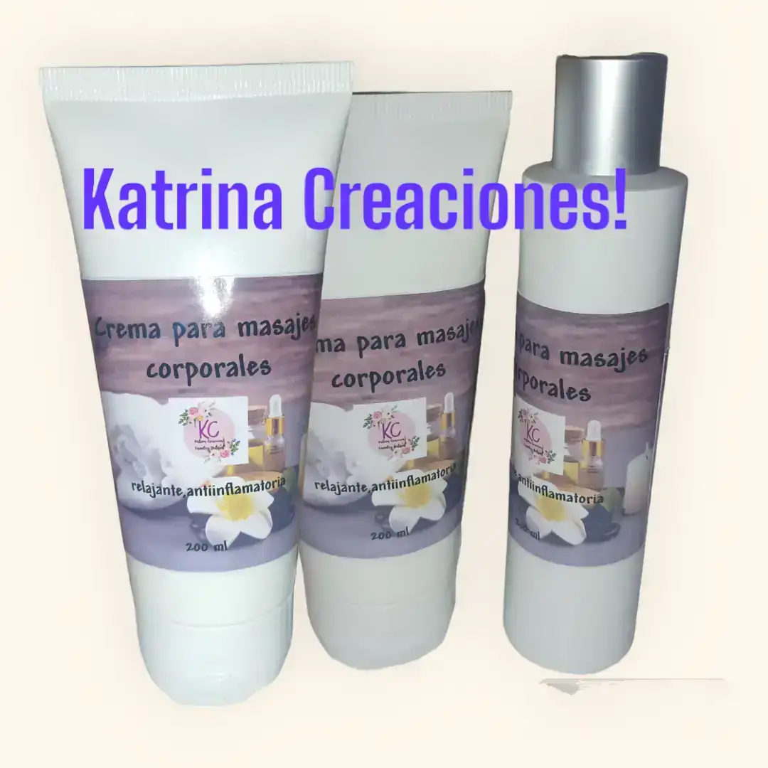 Crema corporal para masajes.