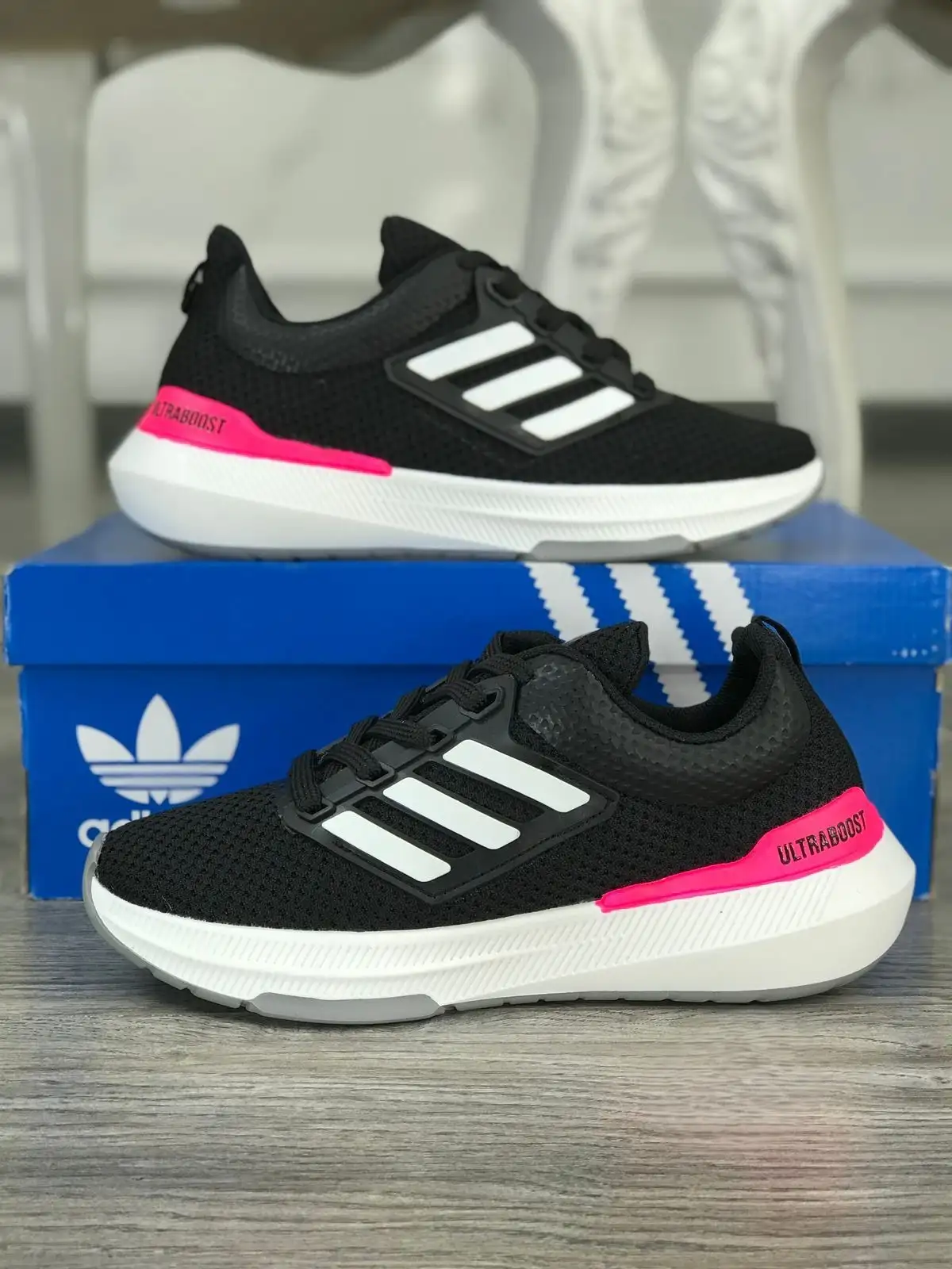 Tenis Adidas Ultraboots Negro Rosa Dama