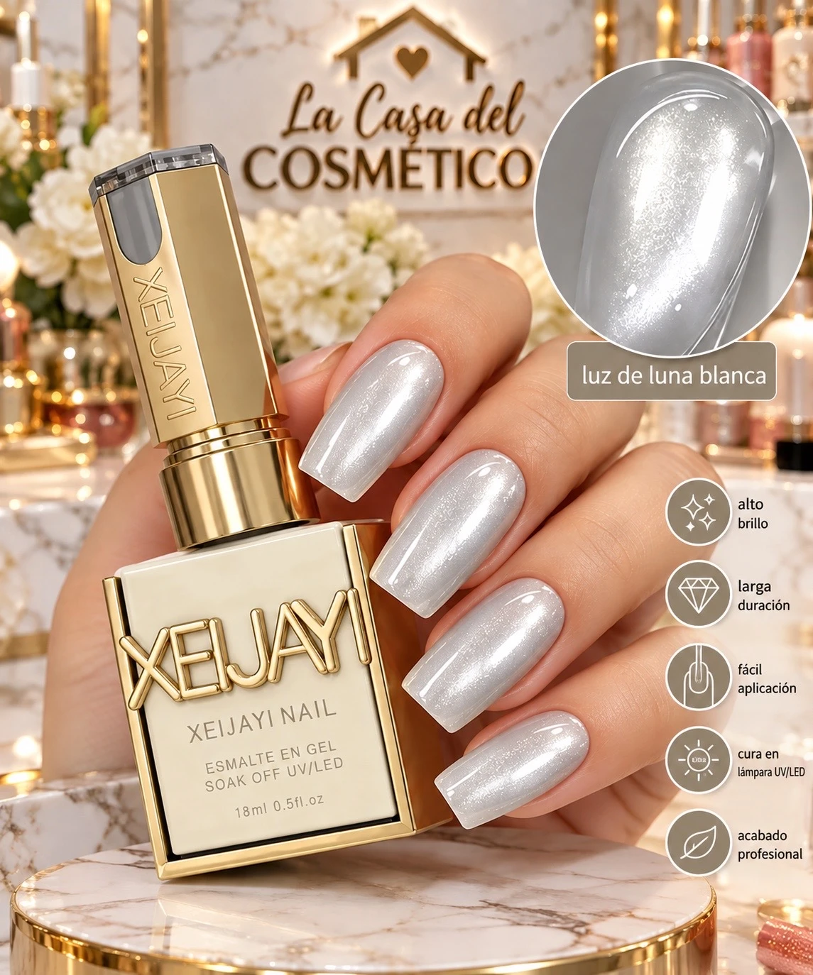 xeljayi esmalte ojo de gato tono luz de luna