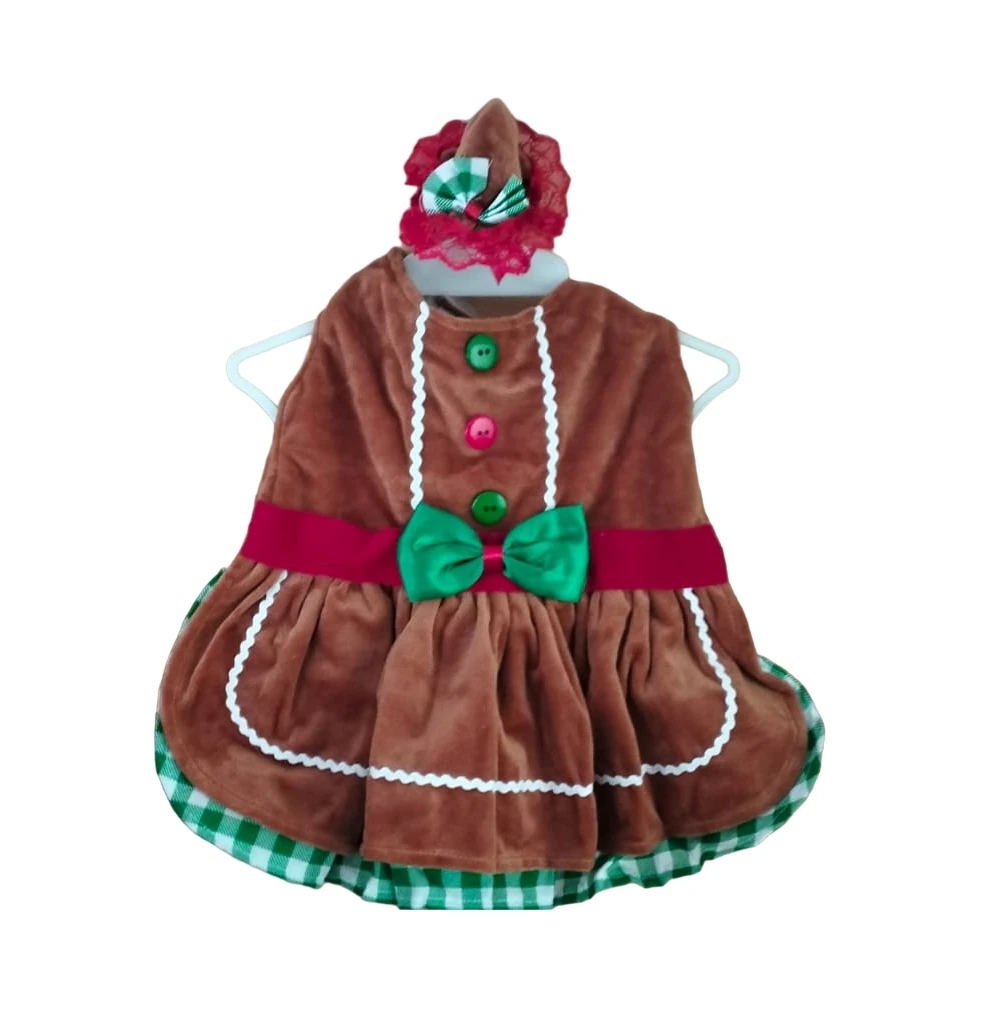 Traje navideño galleta de jengibre 