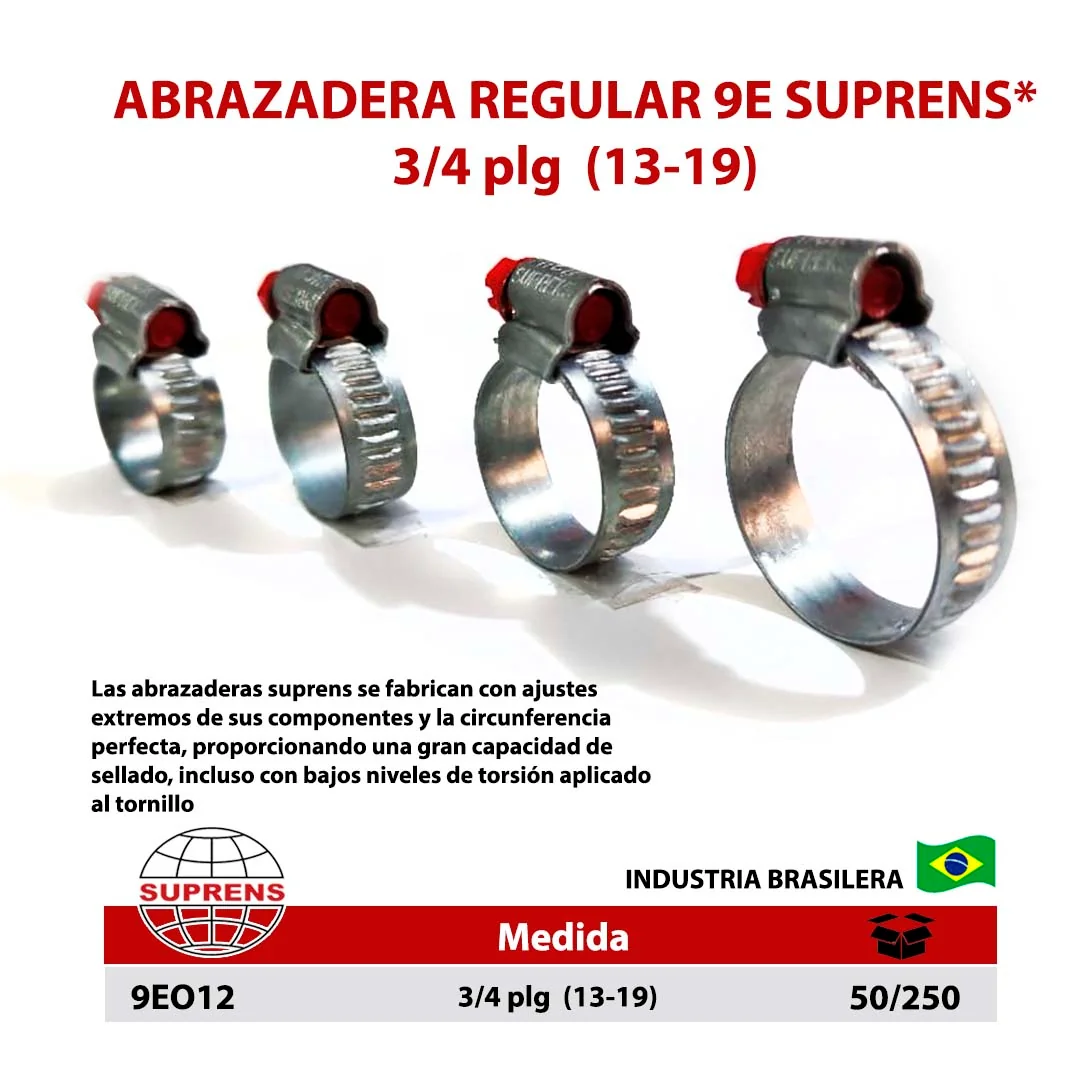 ABRAZADERA Estampada 9E SUPRENS* 3/4" (13-19)