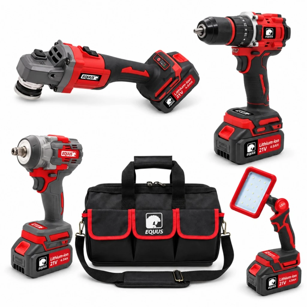 Combo Brushless Taladro+Llave Impacto+Amoladora+Luz 𝙀𝙌𝙐𝙐𝙎