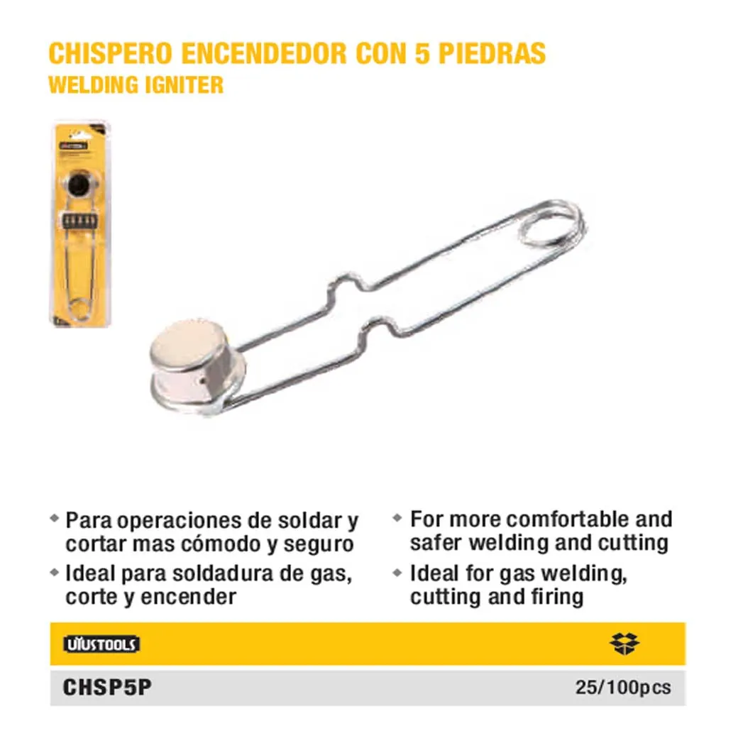 CHISPERO ENCENDEDOR UYUST 5 piedras