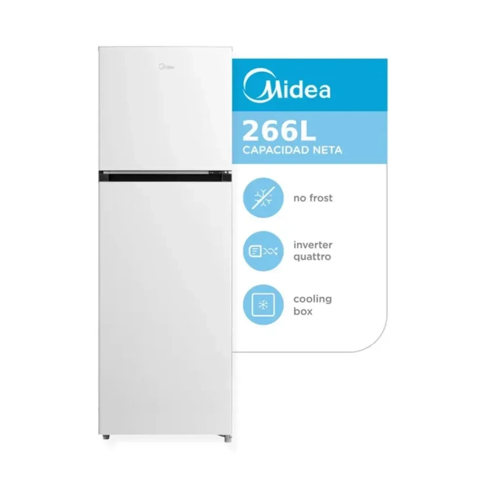 HELADERA TOP MOUNT MIDEA NO FROST INVERTER 266LTS BLANCO ‼️SOLO POR PEDIDOS ‼️  2