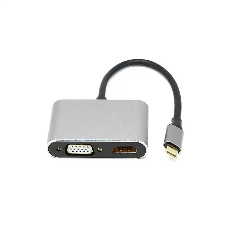 STATION TYPE-C A HDMI+VGA+USB+TYPE-C 4 EN 1 MOD: DT04	 $ 2