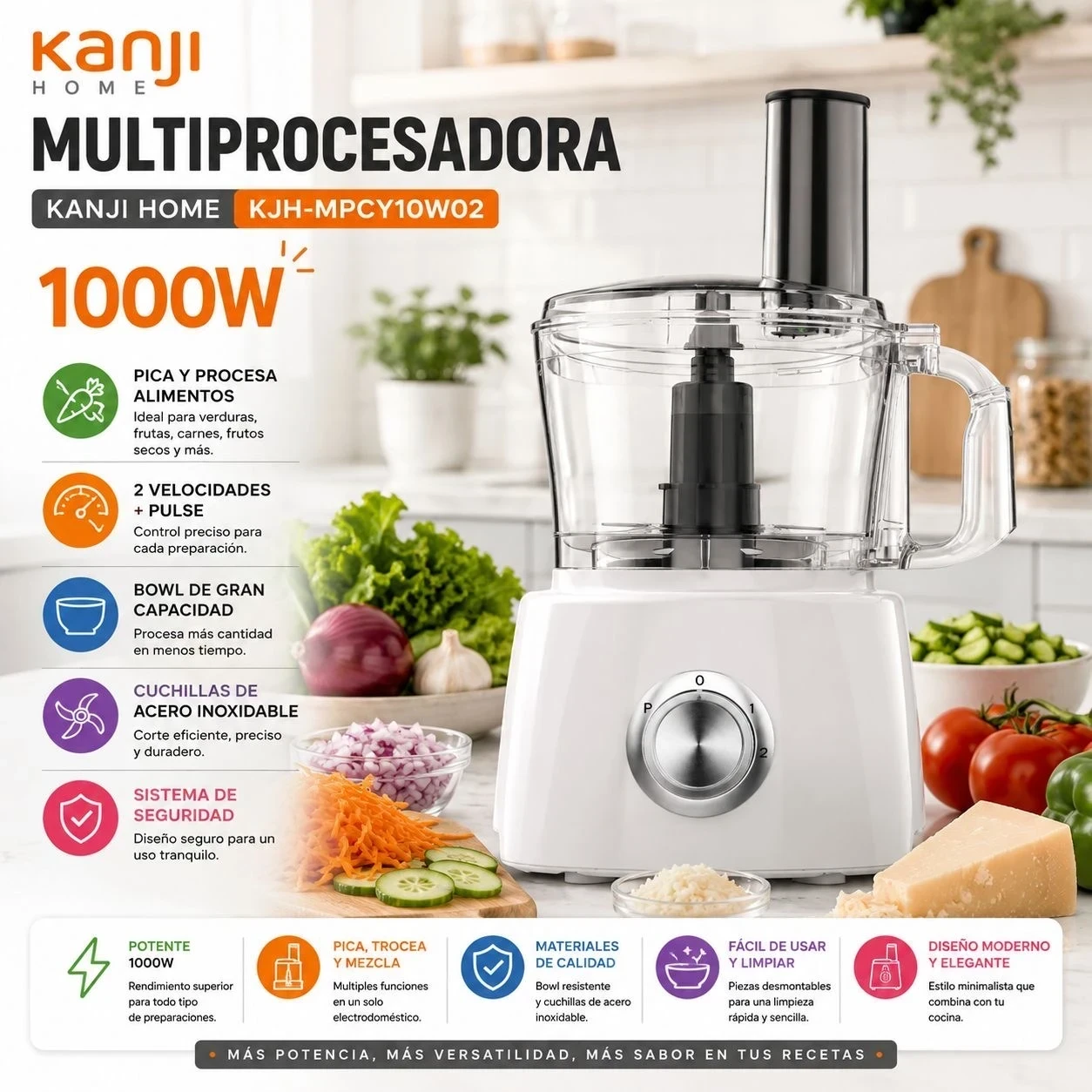 MULTIPROCESADORA KANJI HOME KJH-MPCY10W02