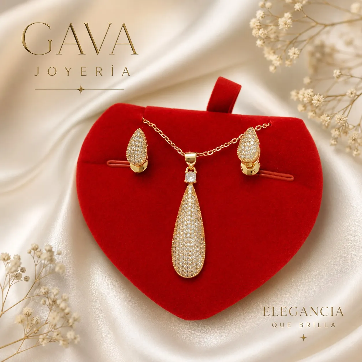 juego  de Cadena y Aretes 