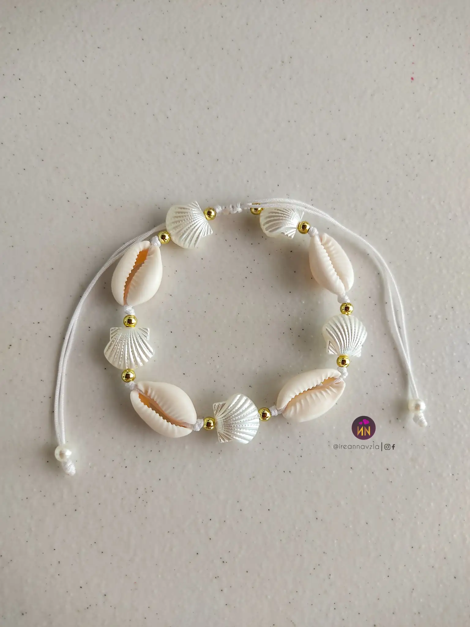 Tobillera caracol y ostras 3