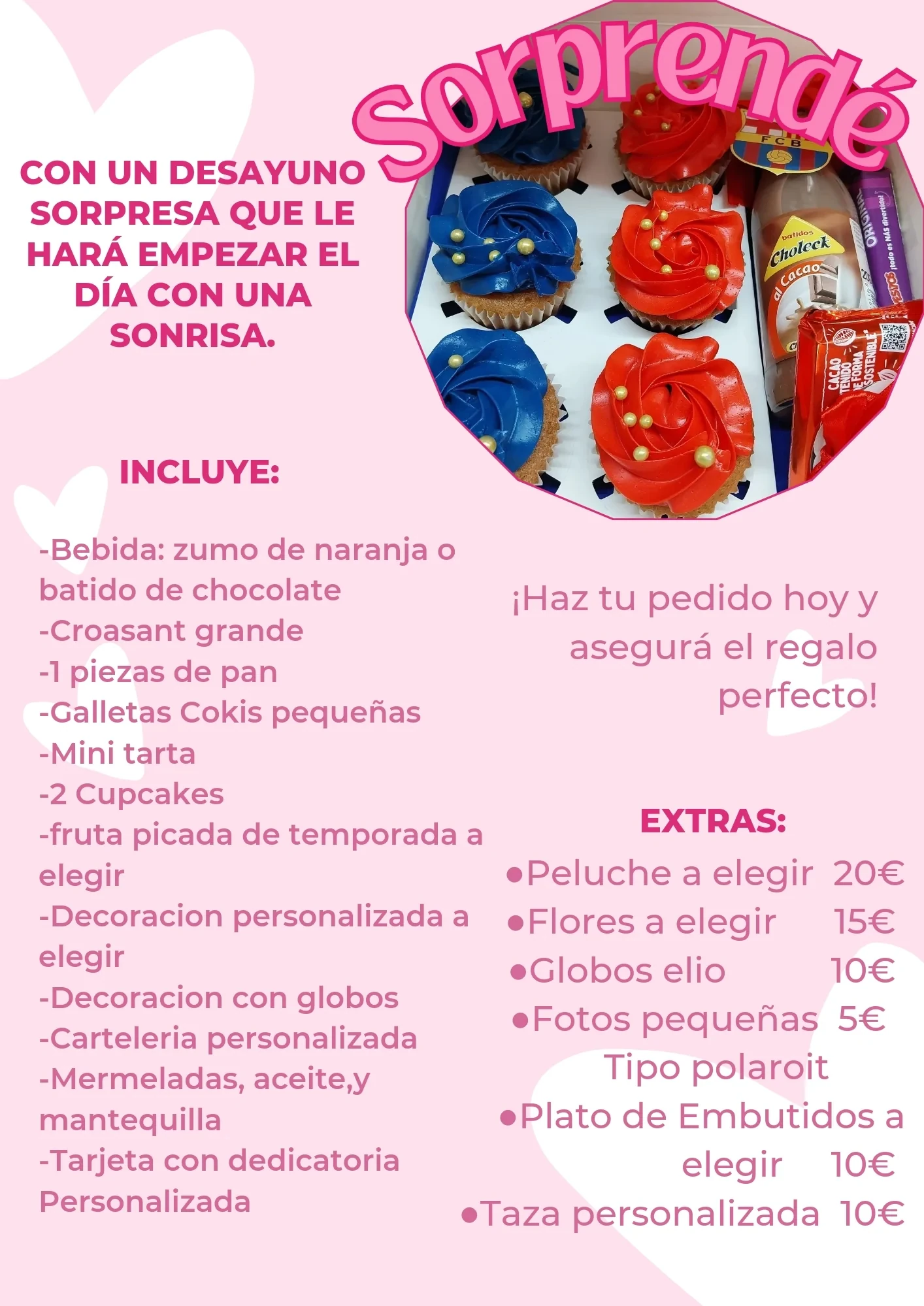 Desayuno personalizado en caja 