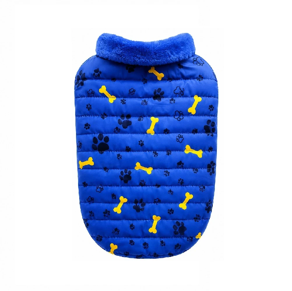 Chaleco impermeable con forro peluche huellitas