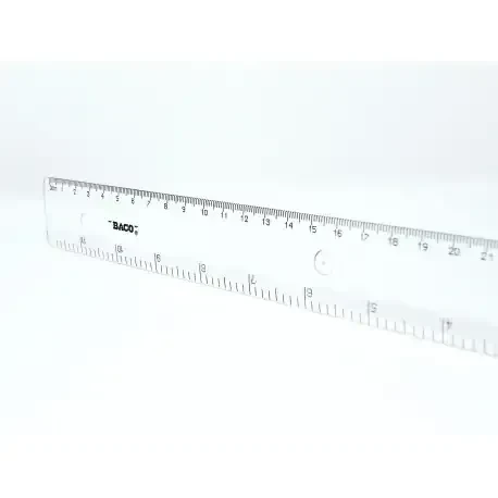 Regla de plástico transparente 30 cm 2