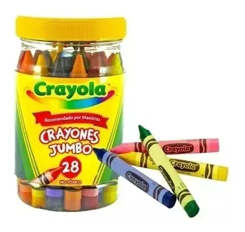Crayolas bote con 28 crayones  jumbo 
