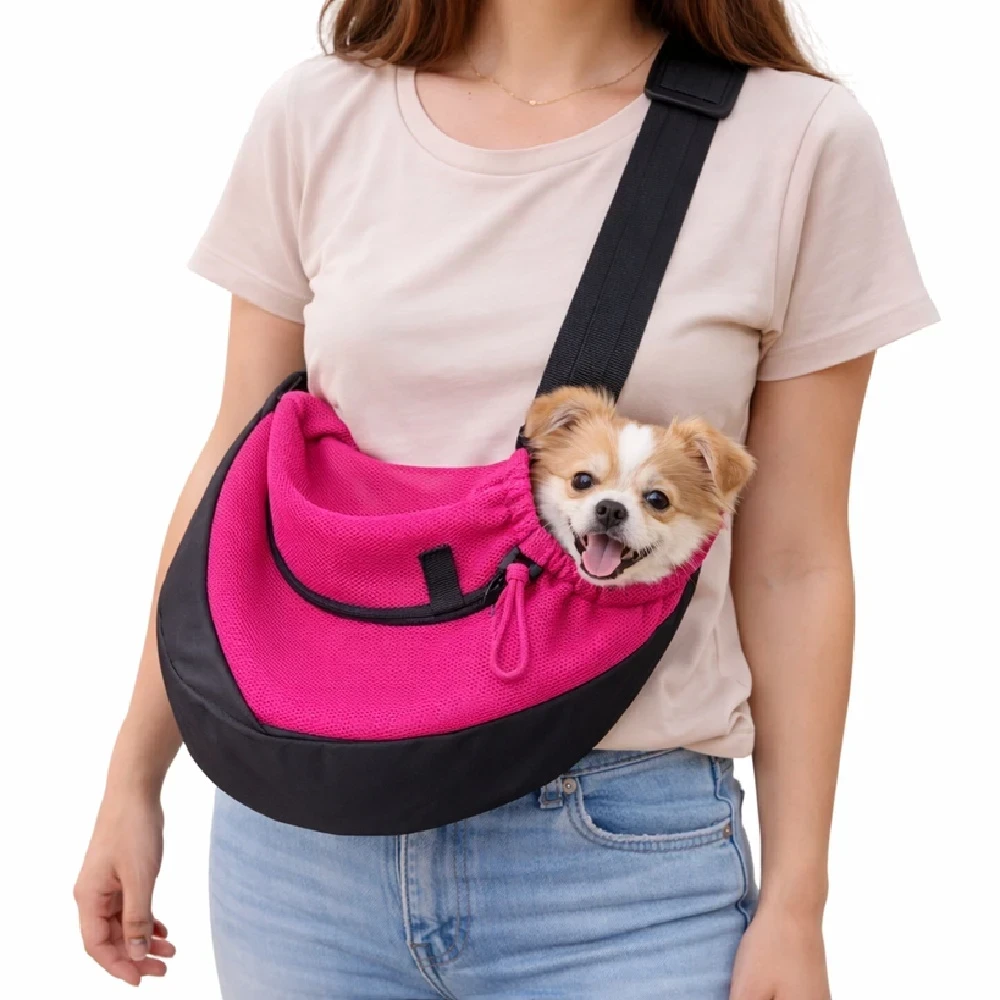 Bolso cruzado fucsia talla XL