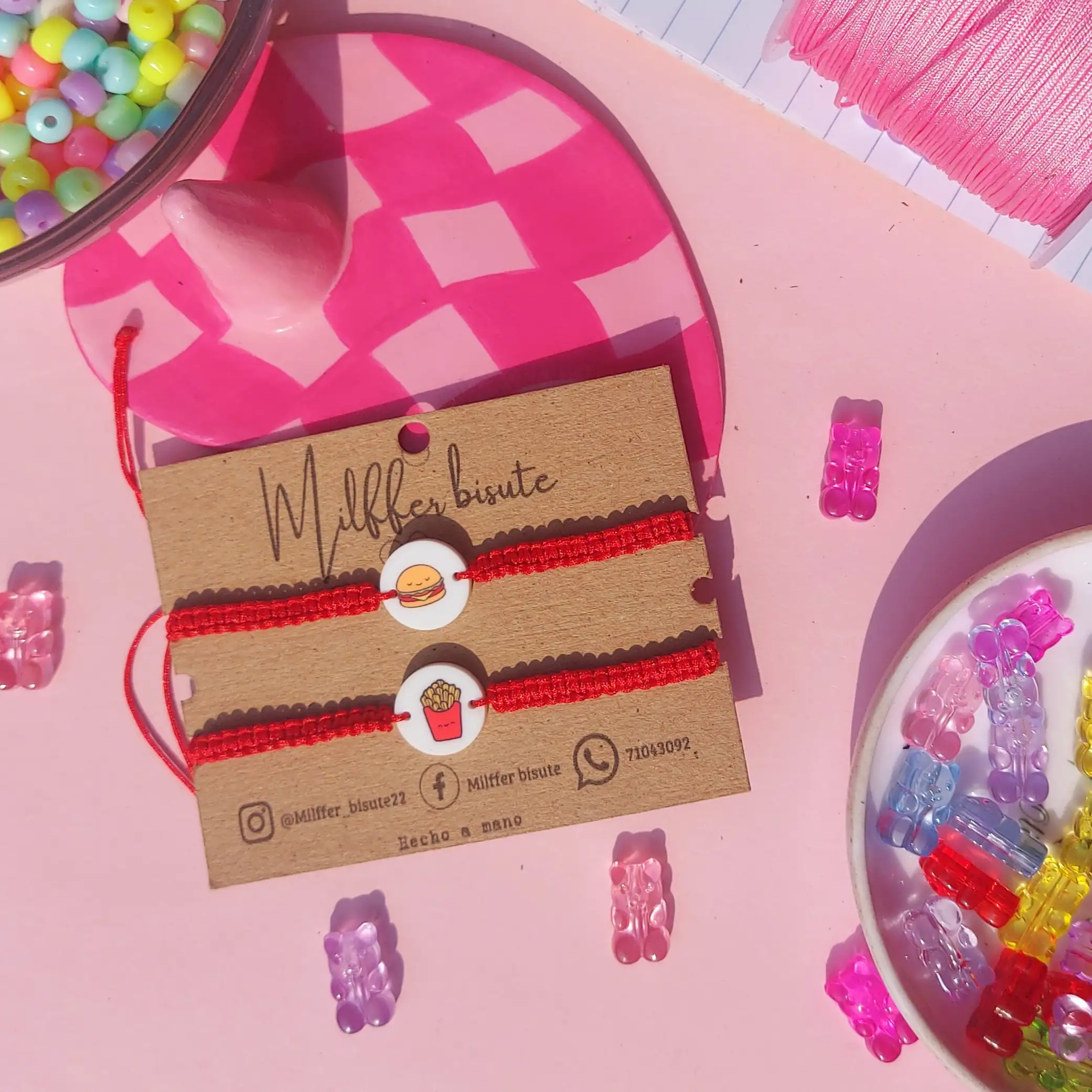 Pulsera Hamburguesa y papas 