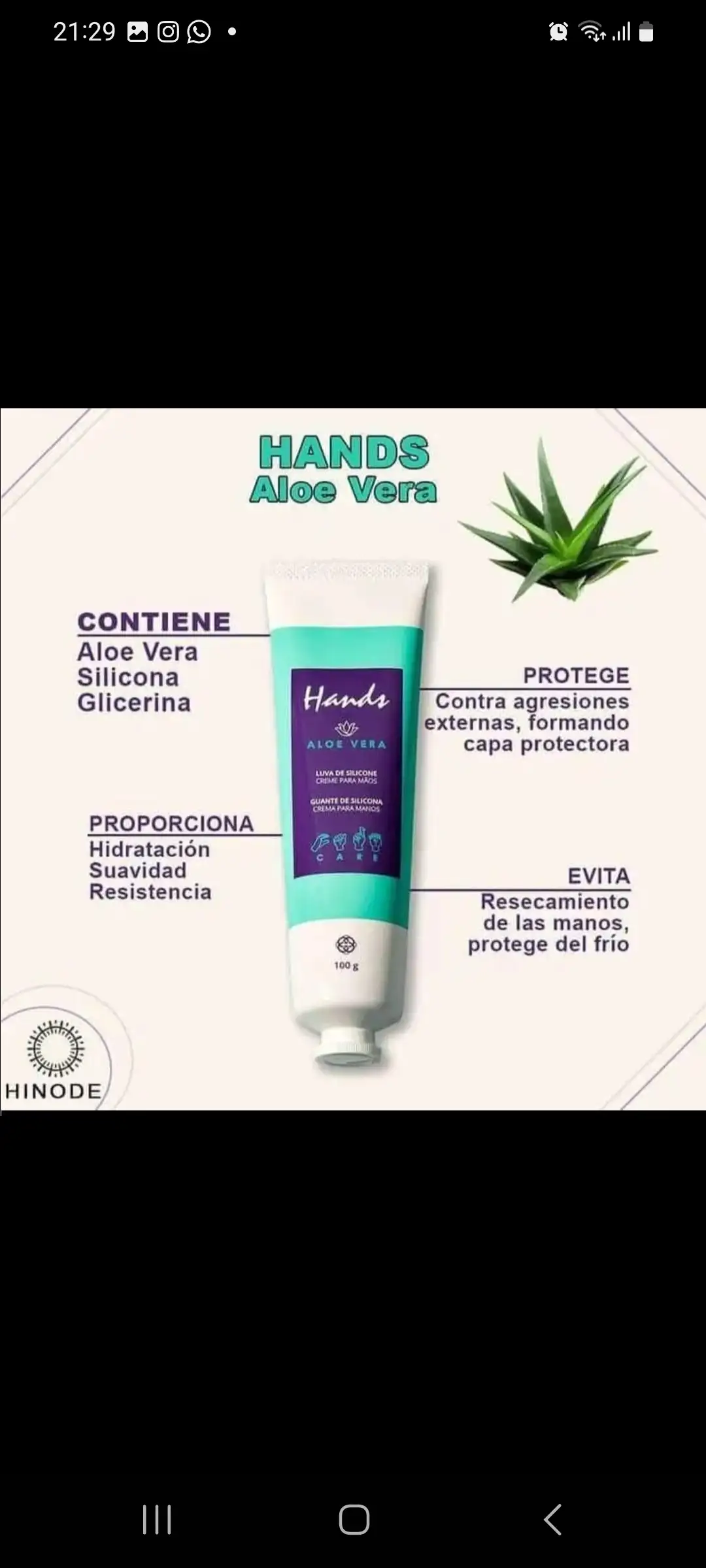 Hands aloe vera crema para manos  2