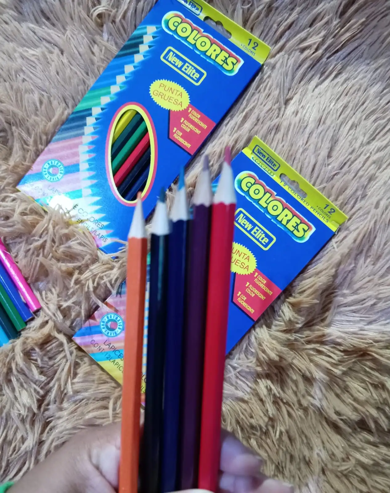 Crayones de madera 12 colores 