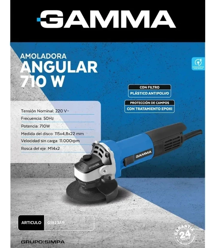 AMOLADORA ANGULAR GAMMA 710W
