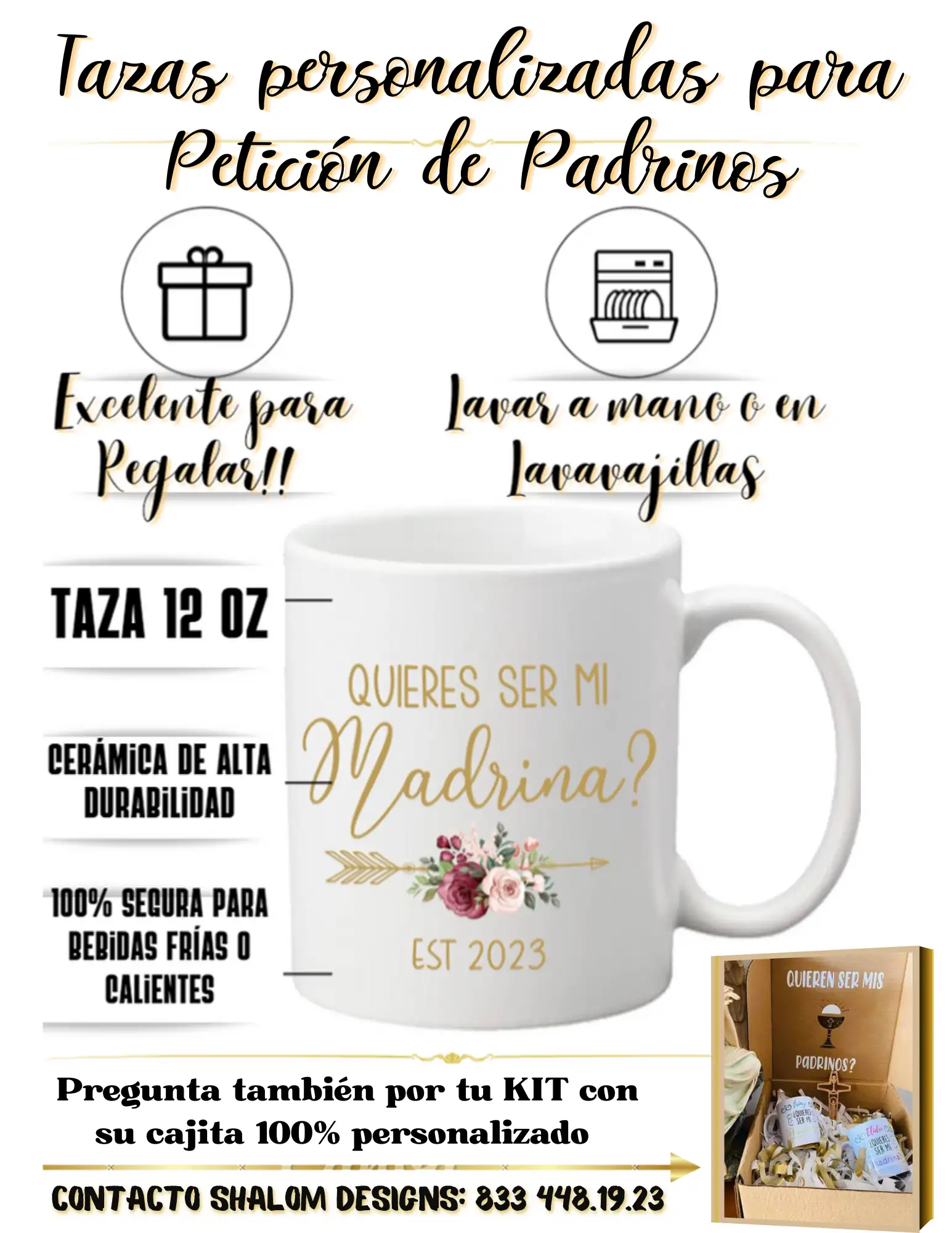 Kit 1 Taza Padrinos