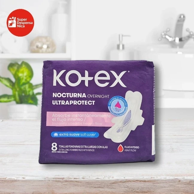 Toalla Sanitaria Kotex Nocturna Con Alas