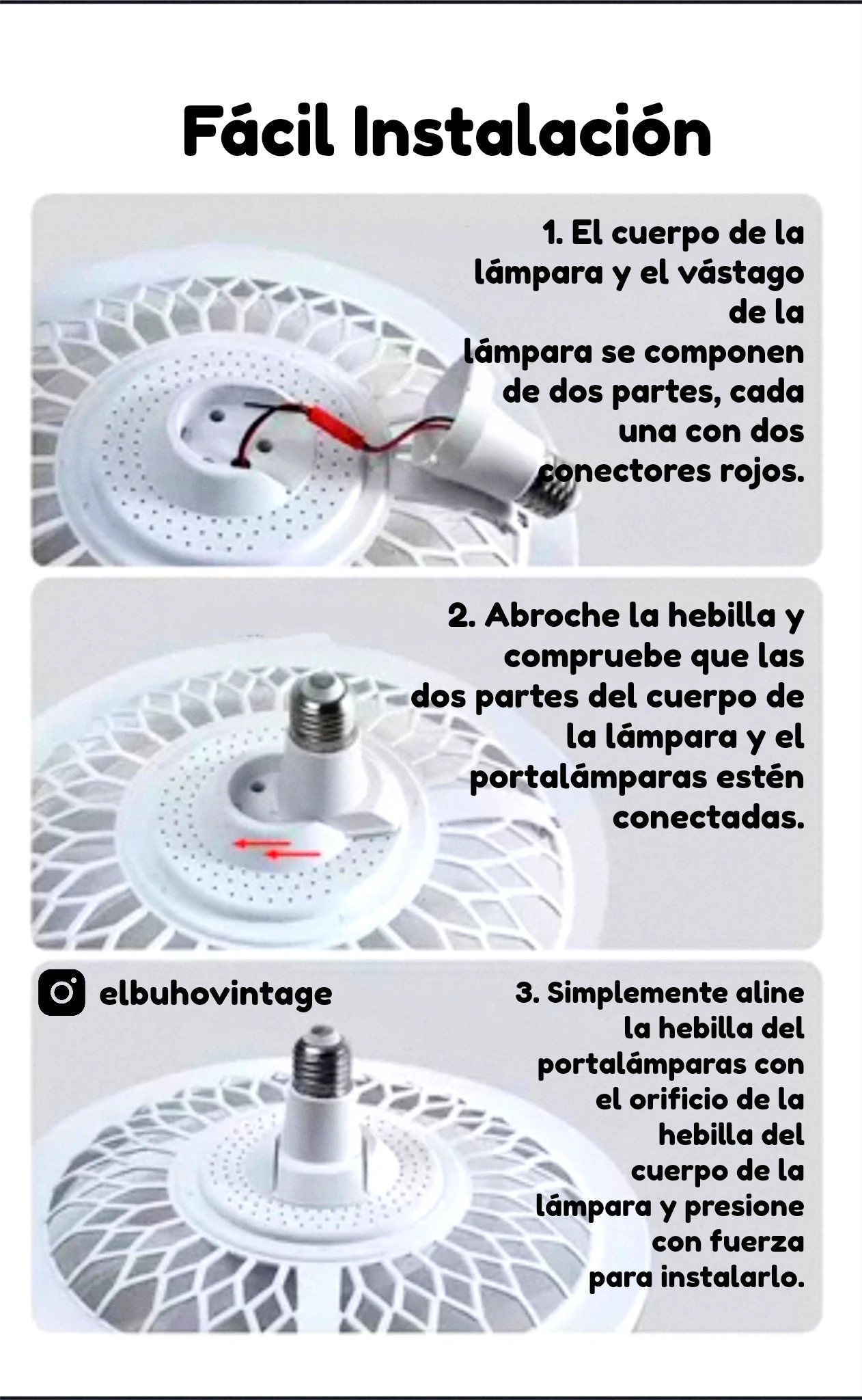 Foco Ventilador LED 60w 3