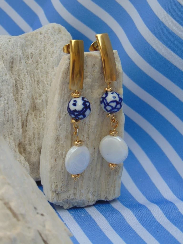 ARETES ACERO DOR LARGO PERLAS PLANA Y MEDITERRANEO 2