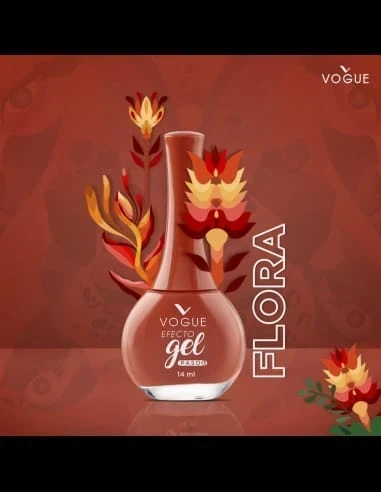 vogue esmalte efecto gel flora