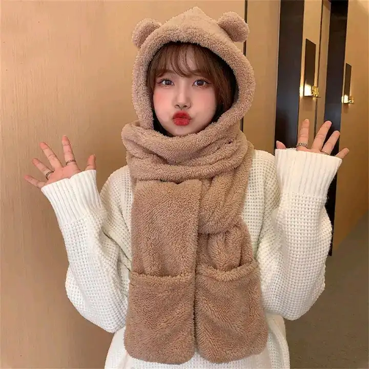 GORRO DE OSO 🐻‍❄️ CON BUFANDA 🧣