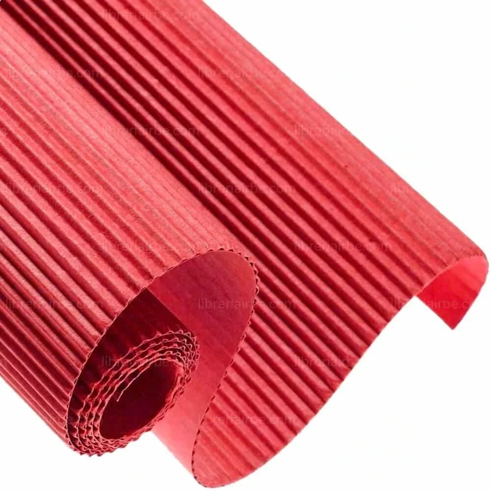 Corrugado rojo pliego opaco
