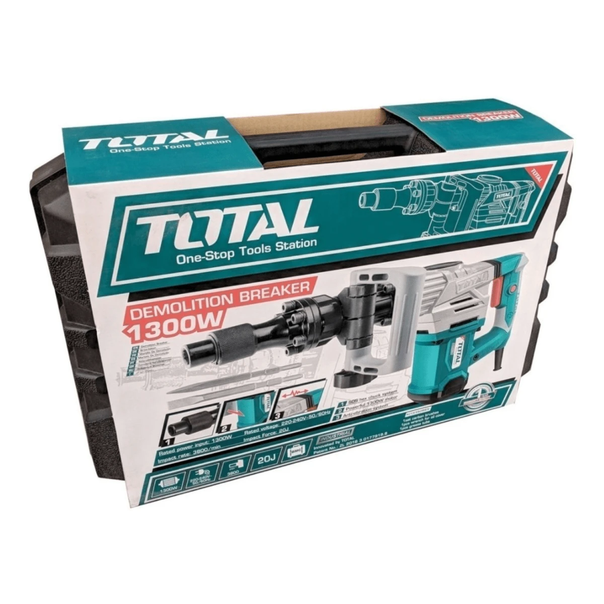TH2130016 Martillo demoledor hex 1300w 20 joules industrial total 4