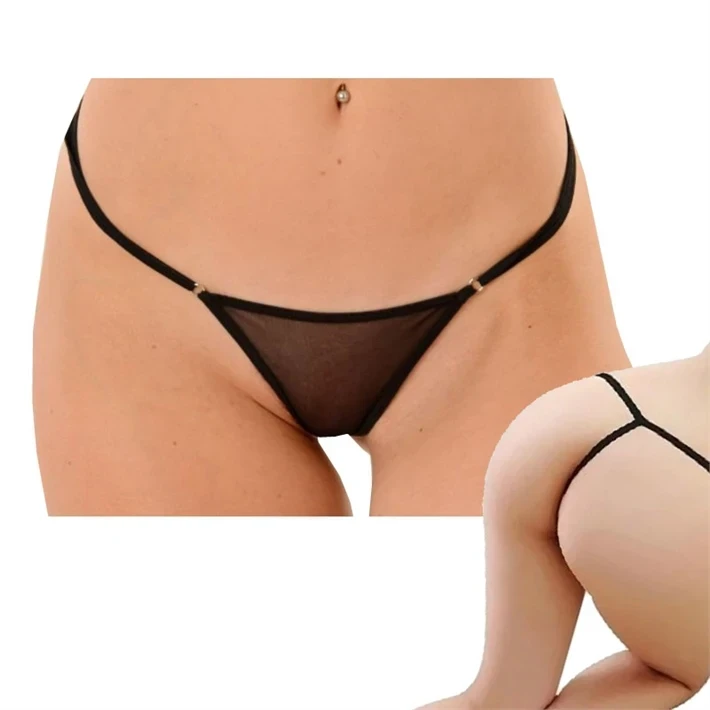 Tanga negra de tul