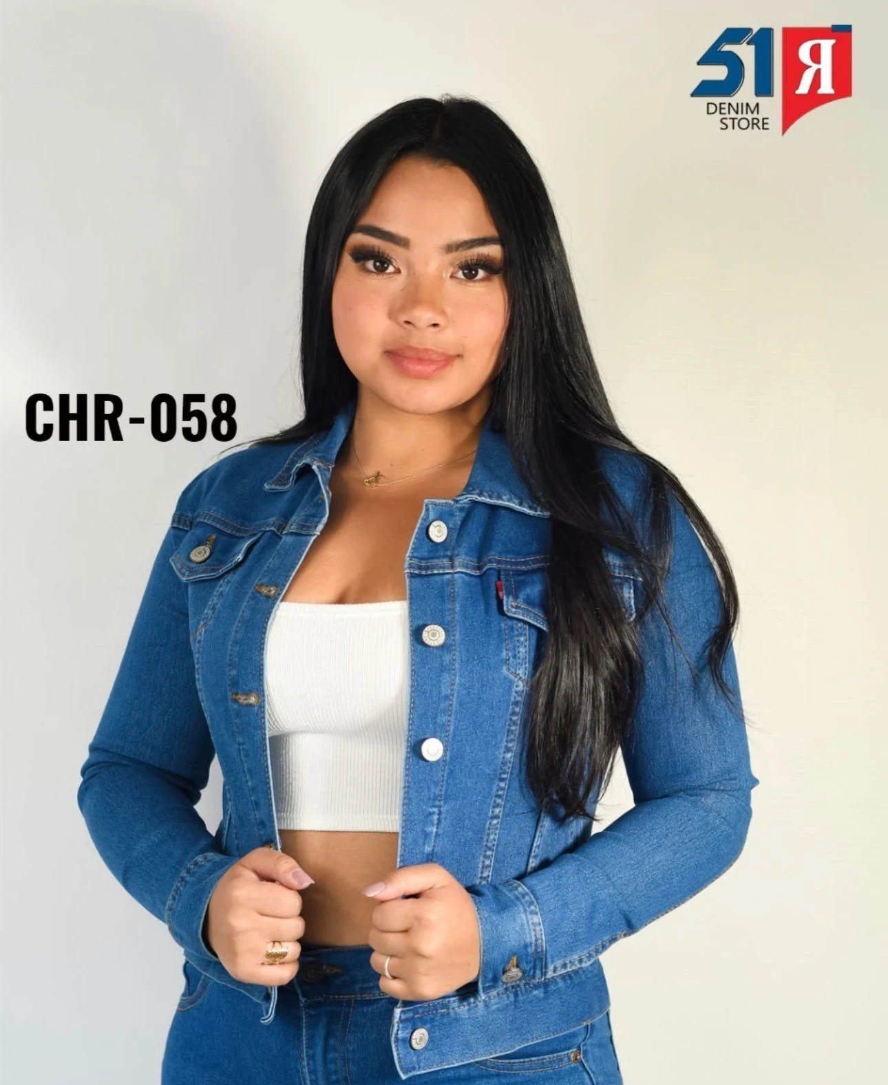 Chaqueta Jean Licrado Tipo Levis 2