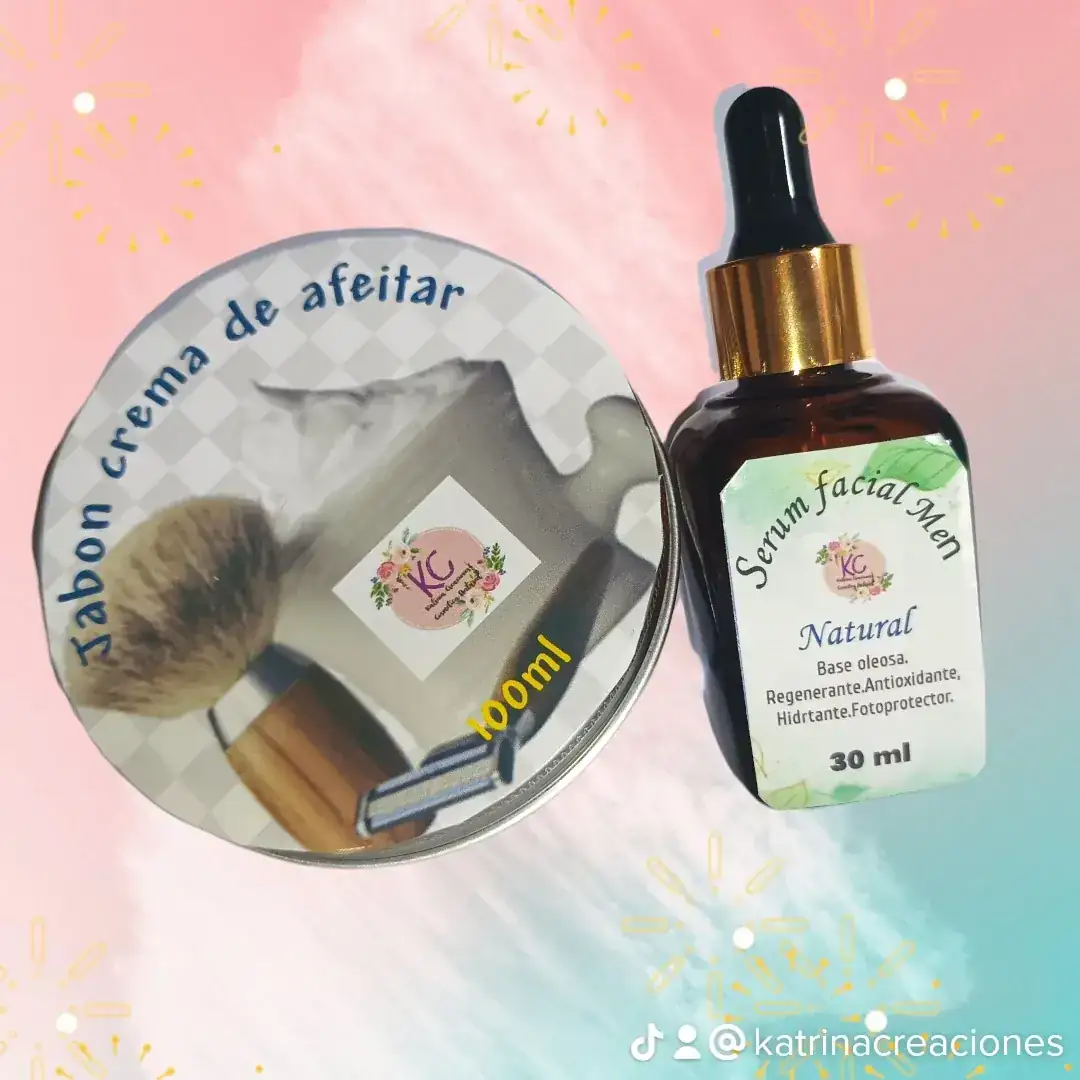 Kits jabón crema de afeitar y sérum. 2