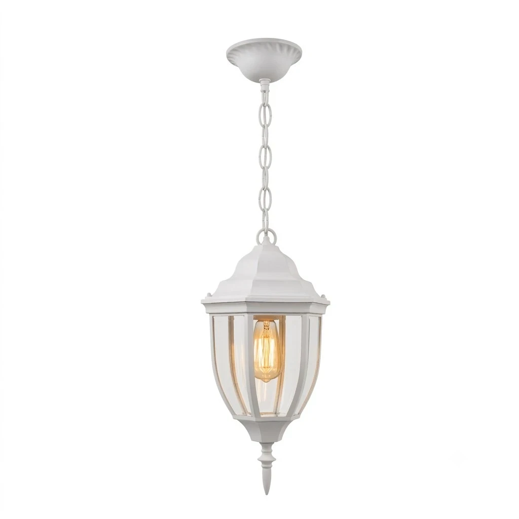 FAROL COLGANTE COLONIAL BLANCO 155X540MM 1L E27 3