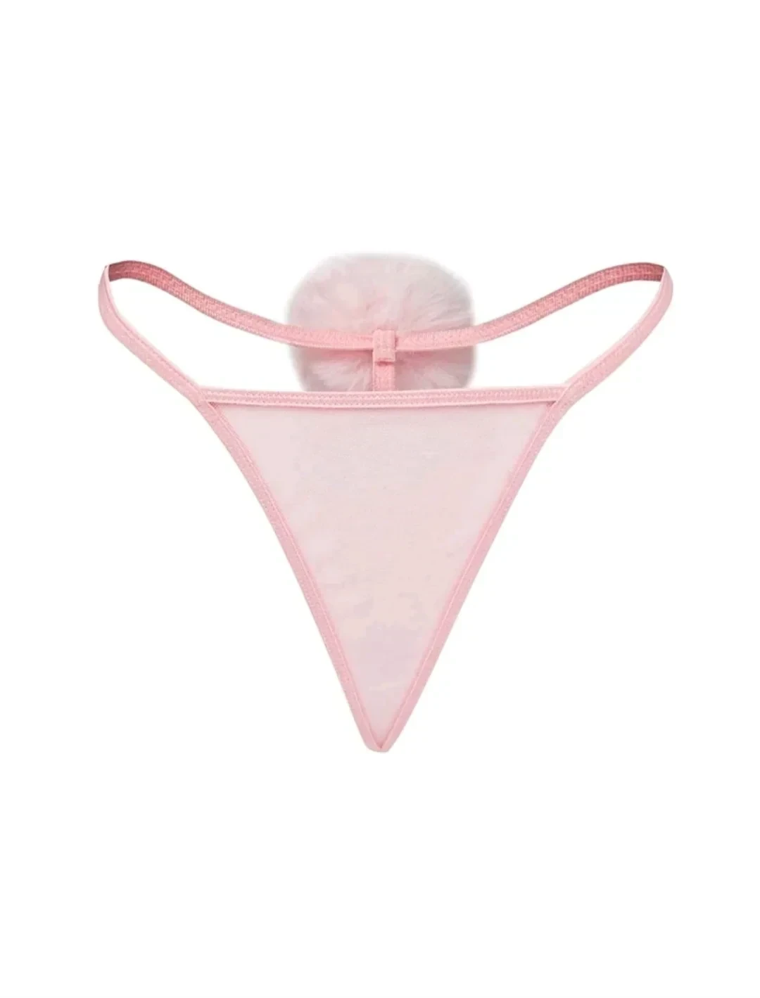 Tanga pompón rosa, disponible talla L 2