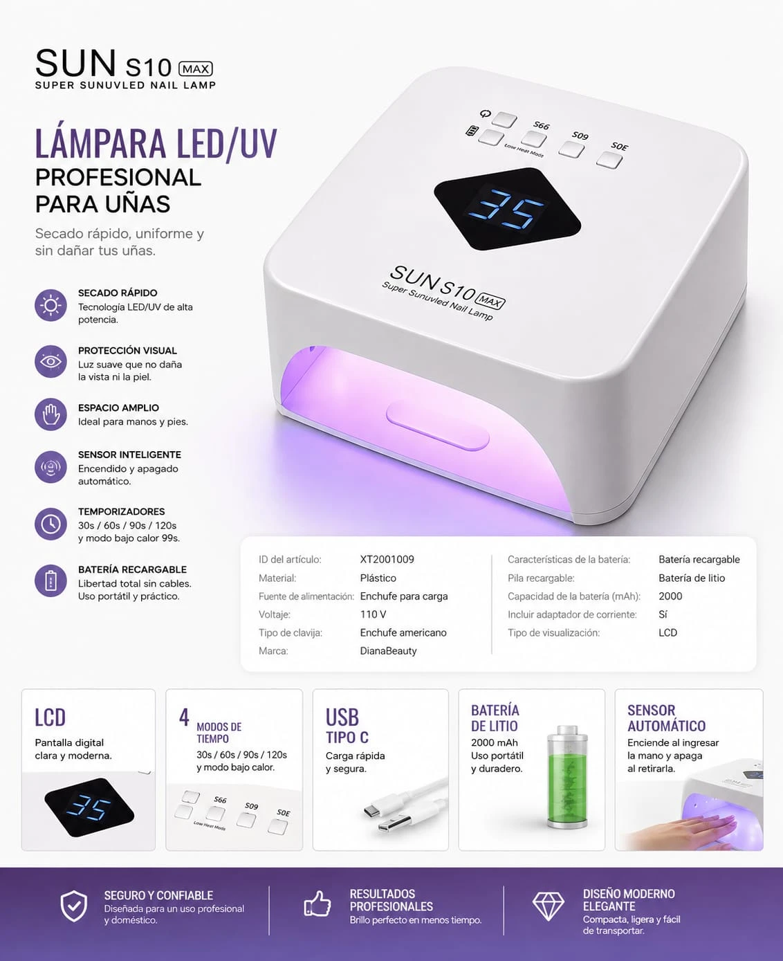 lumera beuty lampara sun s10 inalambrica.jfif