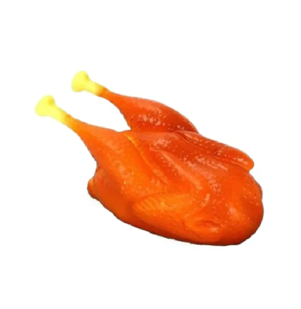 Juguete de goma pollo rostizado 