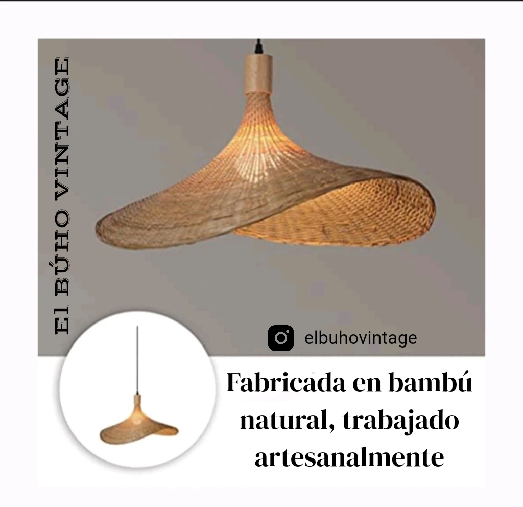 Lámpara Colgante Tipo Sombrero  5