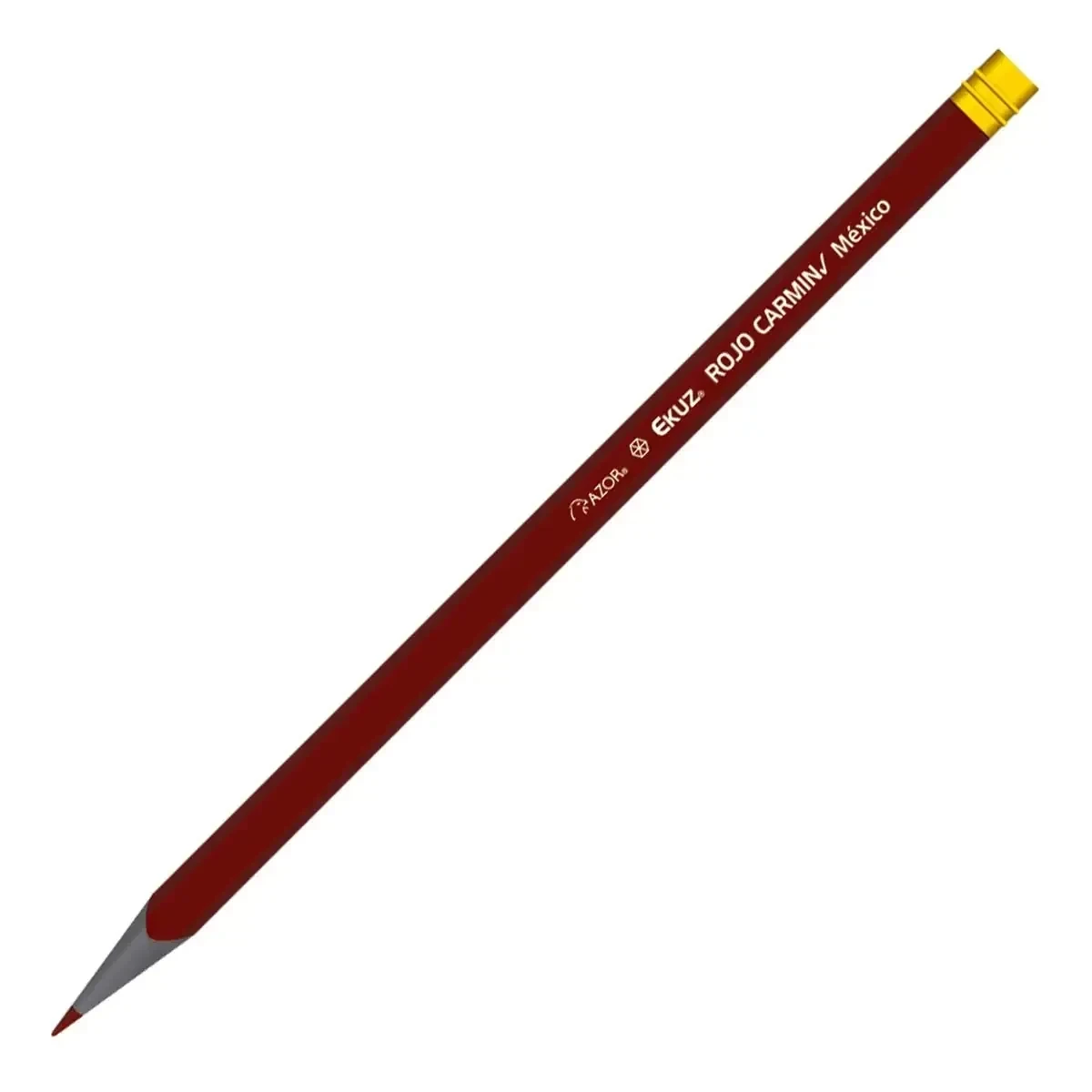 Lapiz rojo carmín con casquillo  4