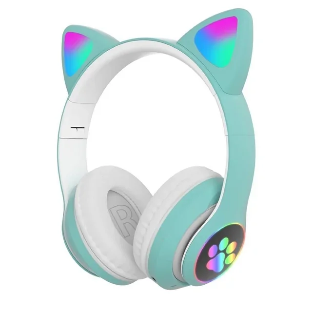 Audífonos Gamer  Dusfema Bluetooth Gato 