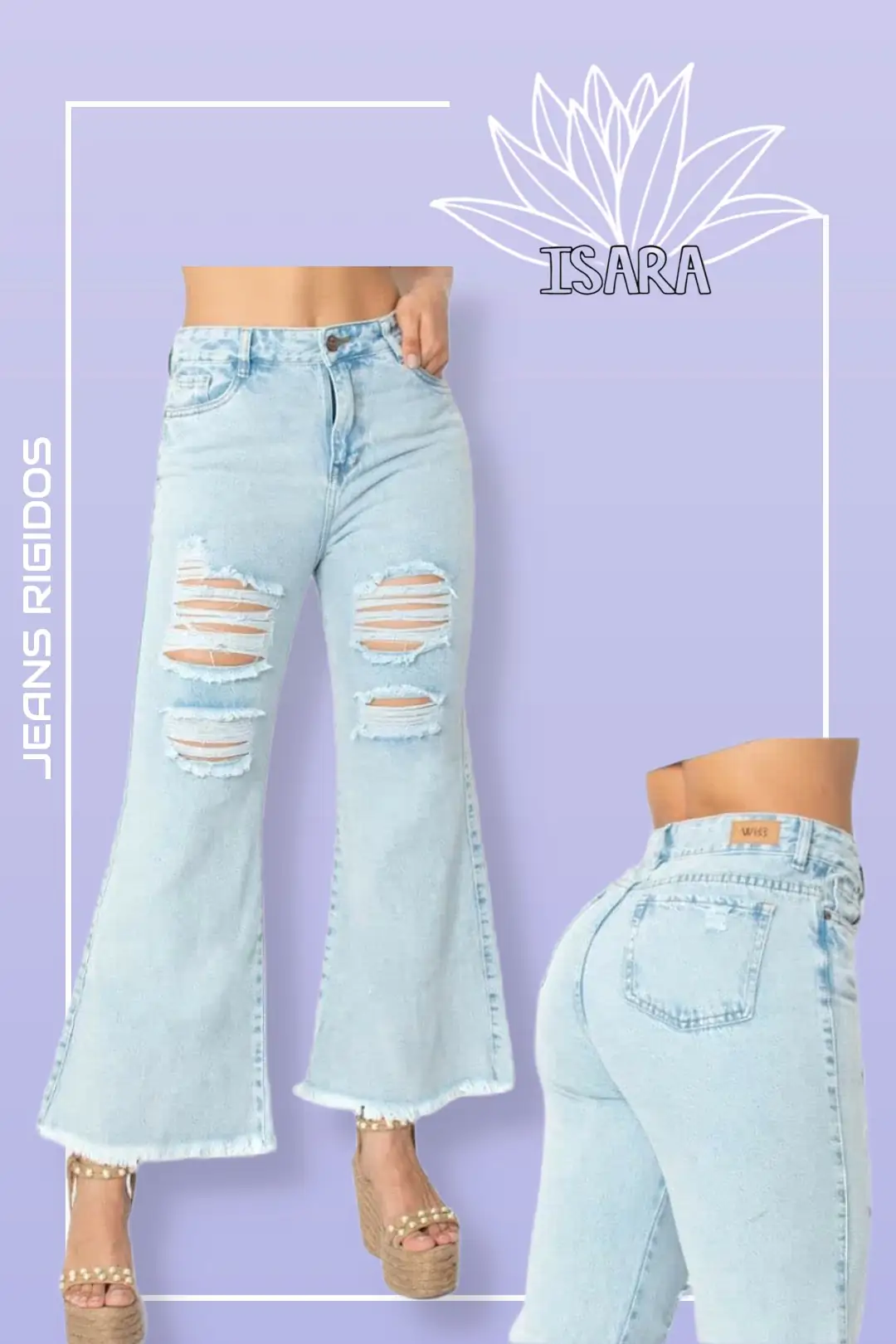 Jeans Rigido bota campana 