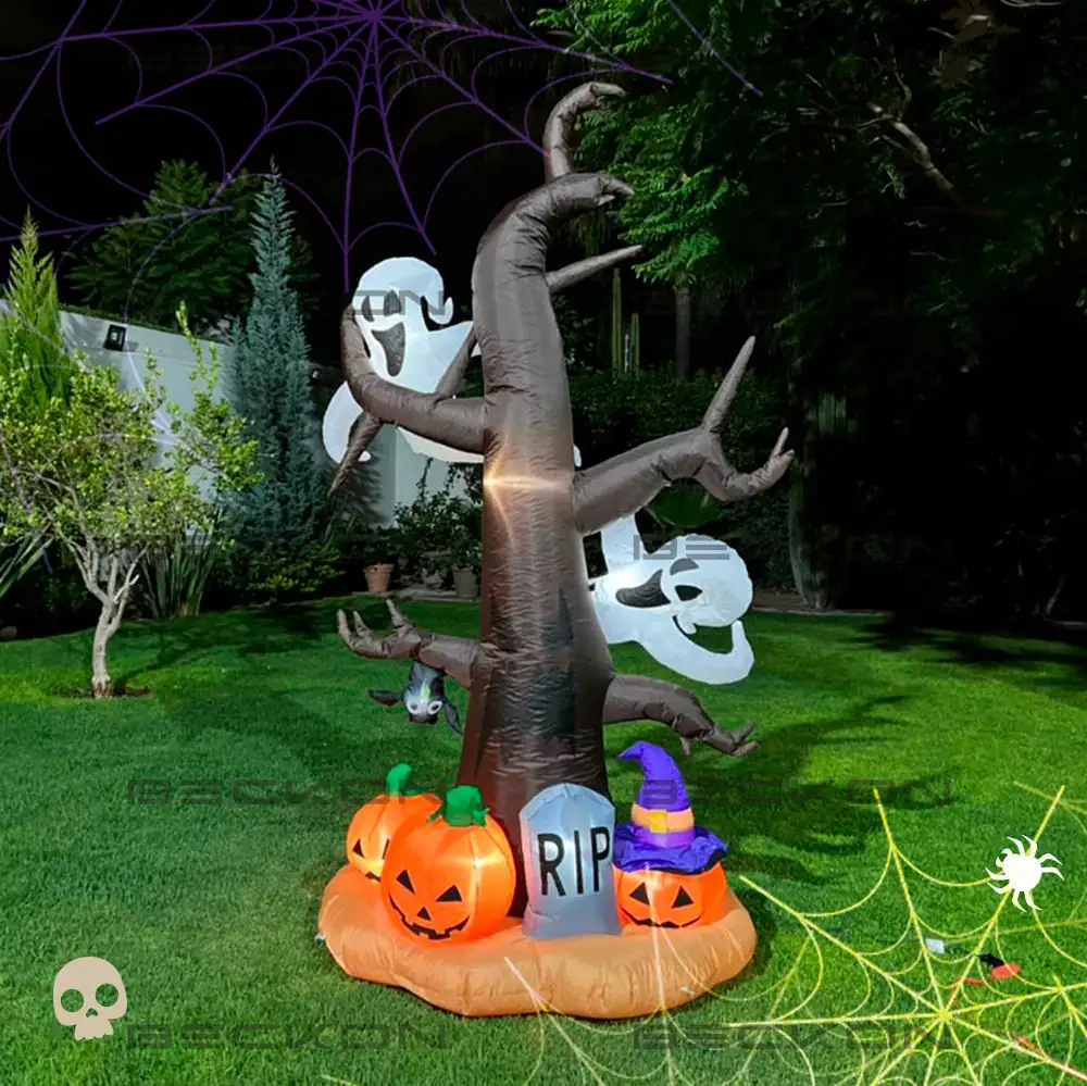 Inflable de Halloween Árbol calabazas para exteriores 2.8m 