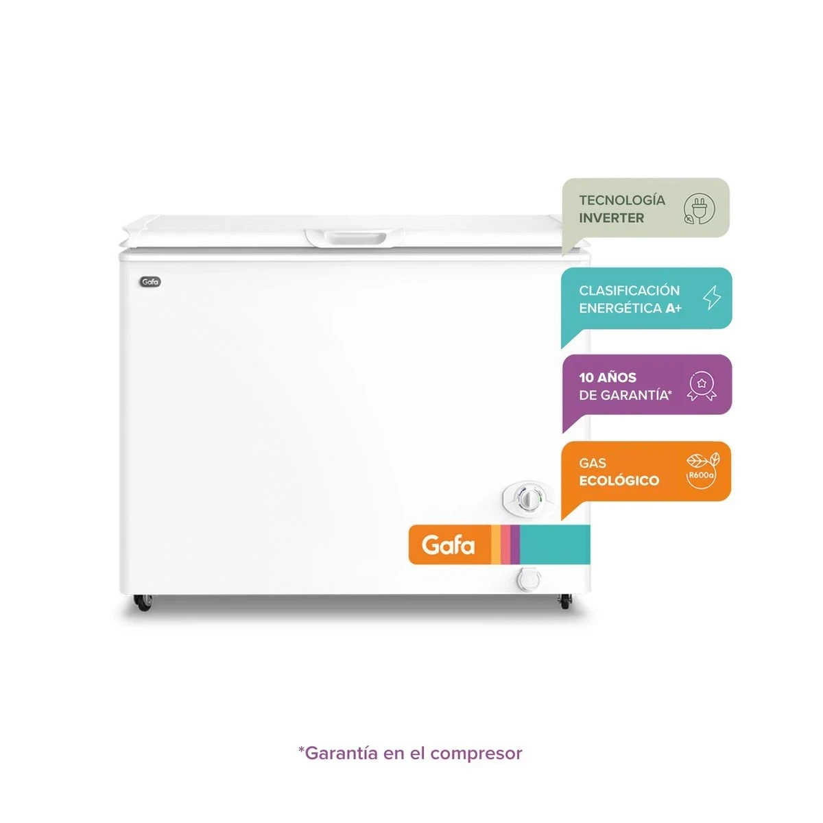 FREEZER HORIZONTAL GAFA BLANCO INVERTER 316LTS